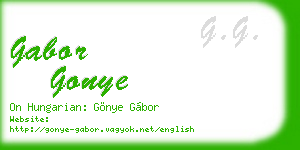 gabor gonye business card
